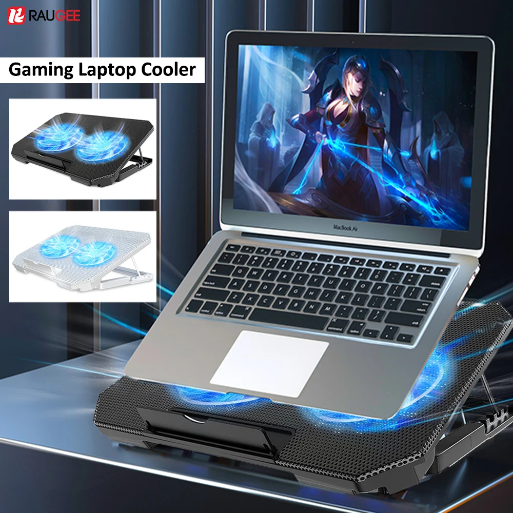 Laptop Cooler For Macbook Air Pro Dell 13-17 inch Gaming Notebook Cooling Pad Aluminum Alloy Heat Sink Fan Laptop Stand Radiator