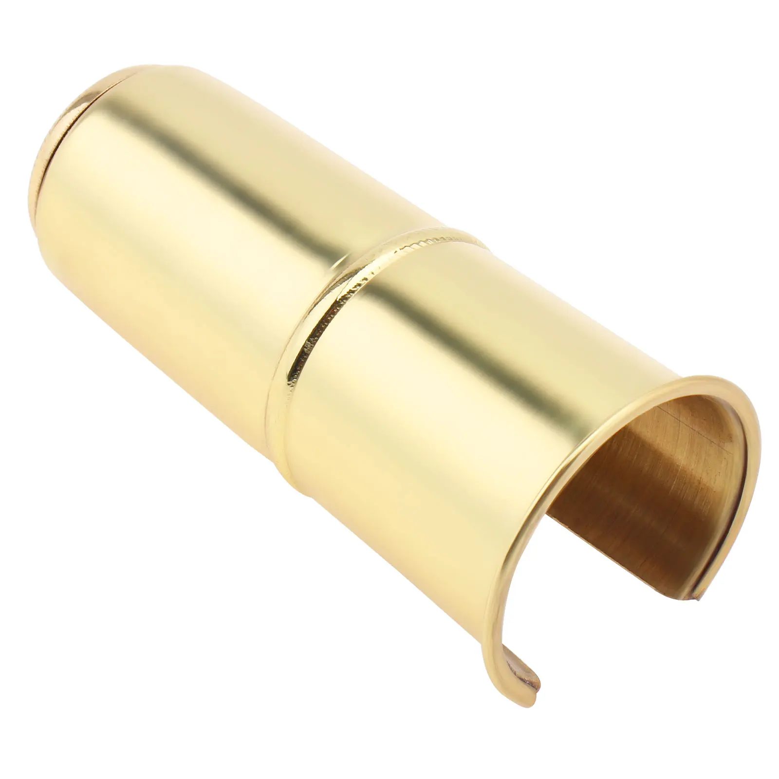 Alto Brass Gold Plated Saxophone Mouthpiece Protective Cap for Leather Sax Mouthpiece Metal Ligature, Sax Mouthpiece Cover