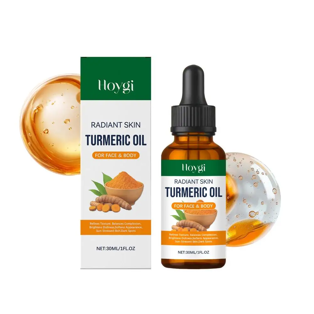 Turmeric Brightening Oil Dark Spot Corrector Exfoliating Face Oil Even Skin Tone Nourishing Fades Sun Spots Body Face Care 1/2/3