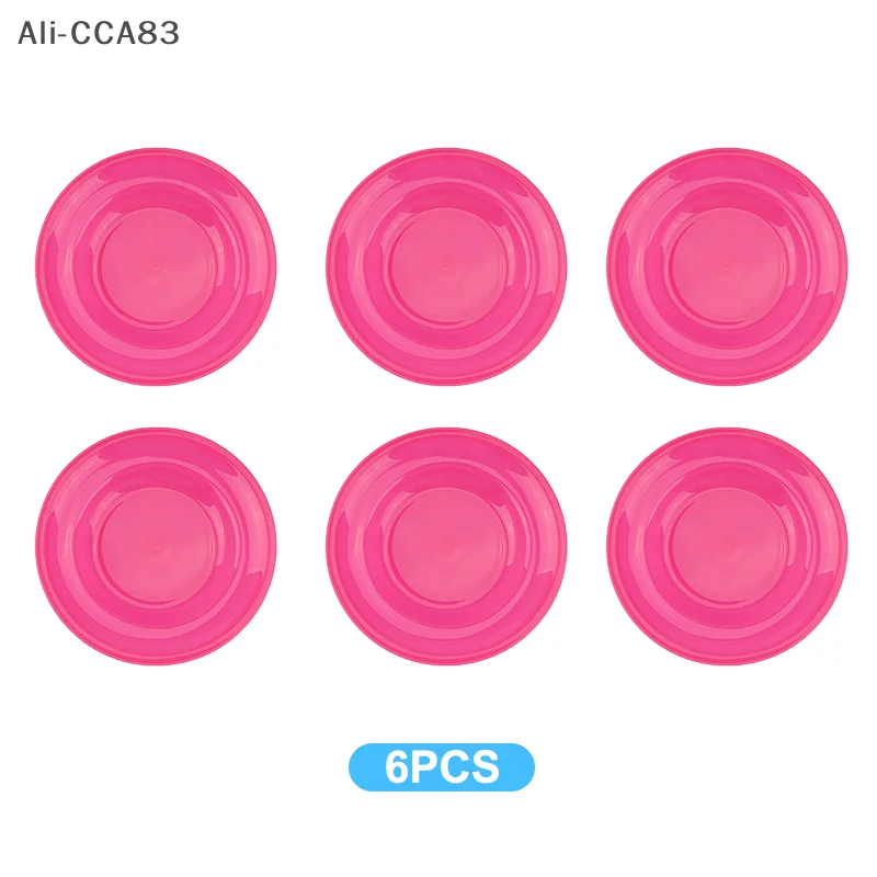 

9Pcs/6Pcs 2025 New Plastic Reusable Dinner Plate Dessert Plate For Picnic Kitchen Microwave And Dishwasher Safe