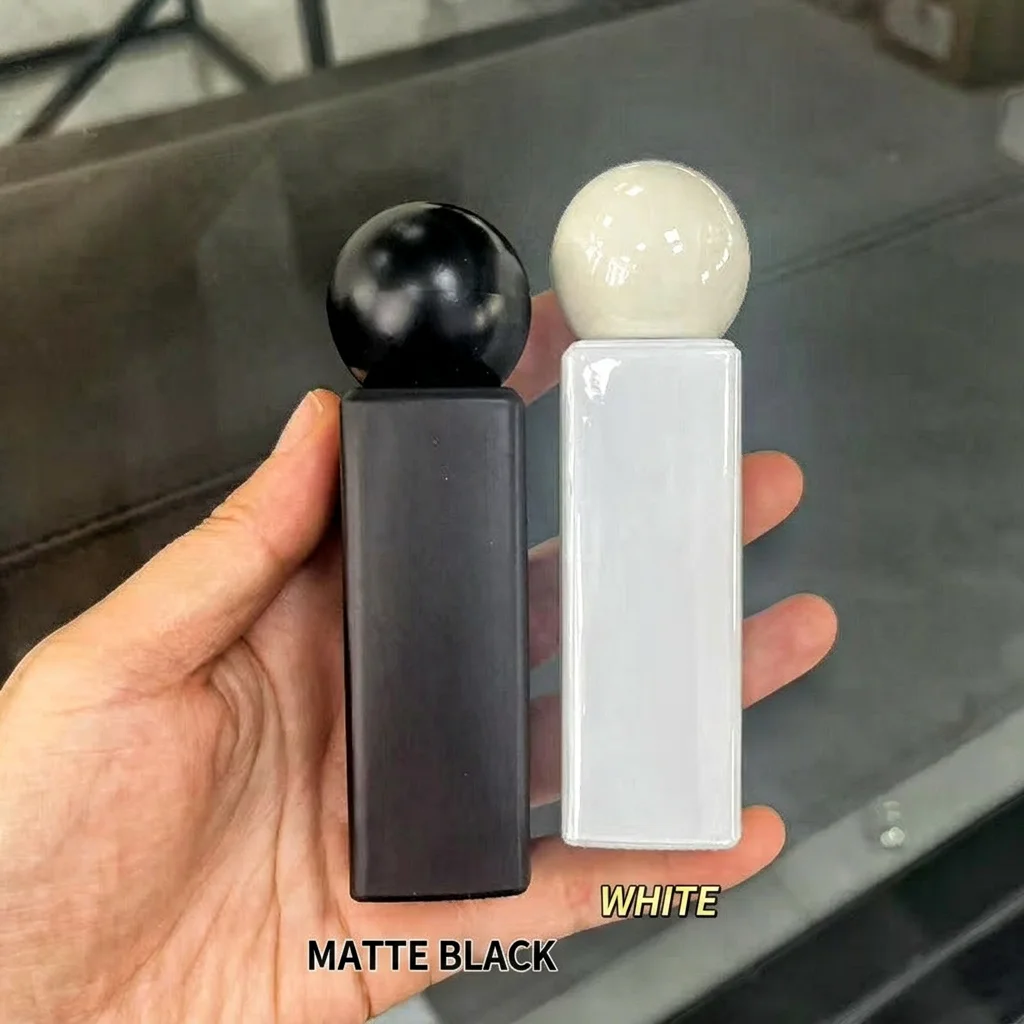 Botella de Perfume de Vidrio Ámbar, Bloqueadora de Rayos UV, Recargable, Cilíndrica, Transparente, para Decantar Perfume y Cosméticos