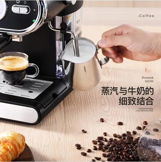 Włoski Donlim DL-KF5002 ekspres do kawy Espresso półautomatyczny ekspres do kawy typ pary 20Bar wizualizacja domu darmowa wysyłka