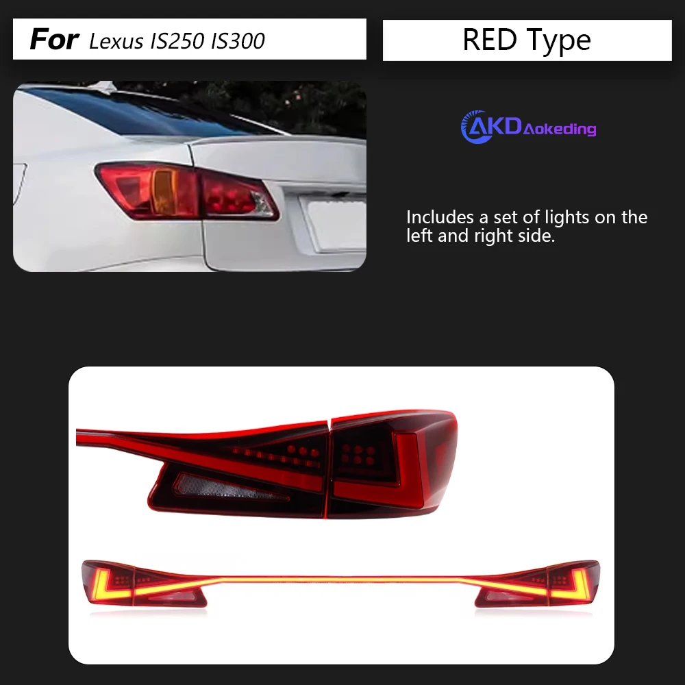 Akd Achterlicht Voor Lexus Is250 Led Achterlicht 2006-2012 Is300 Is300 Achter Mistremrichtingaanwijzer Auto-Accessoires