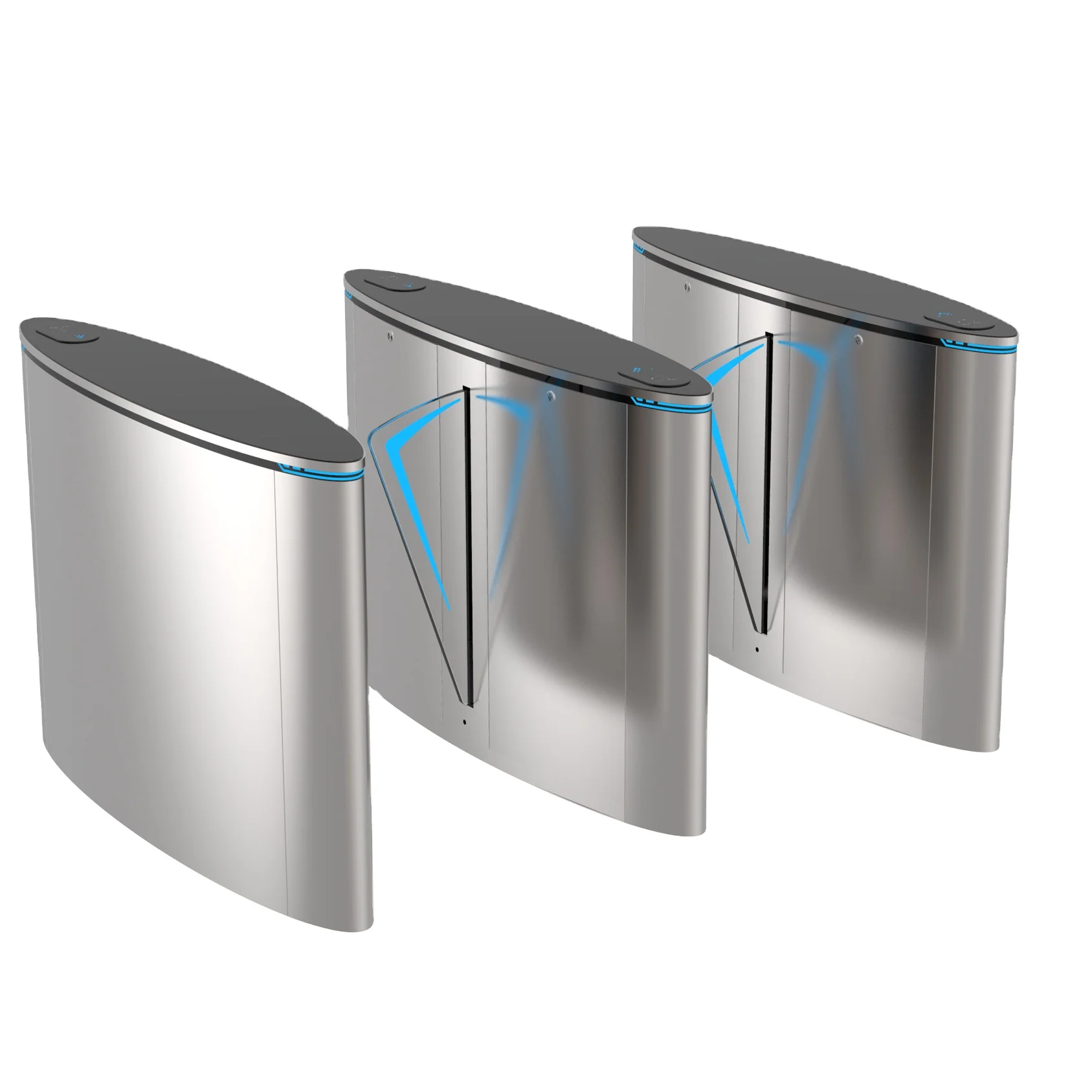 Factory Price OEM ODM Pedestrian Turnstile QR Code Reader Optical Security Flap Turnstile With Access Control