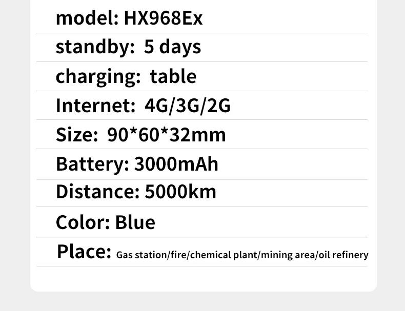 Ex 방폭 POC 워키 토키 글로벌-ptt 5000km, 미니 라디오 휴대용 휴대 전화 4G 경찰 장거리 네트워크 폭발 방지