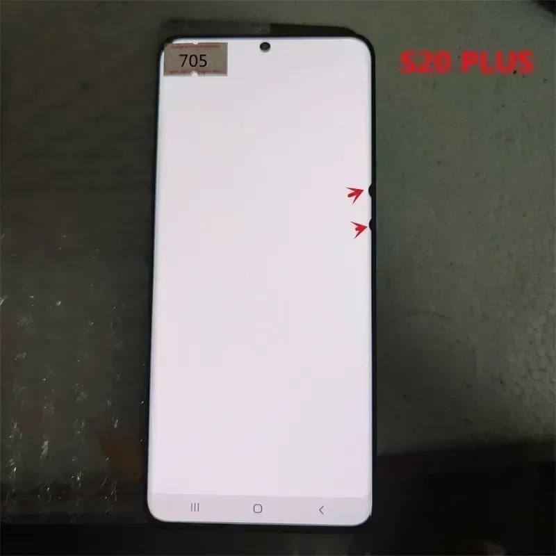 Super AMOLED G985F LCD For Samsung S20 Plus LCD with Frame S20 Plus SM-G985A G985U G985F/DS G986B/DS Display Touch Screen