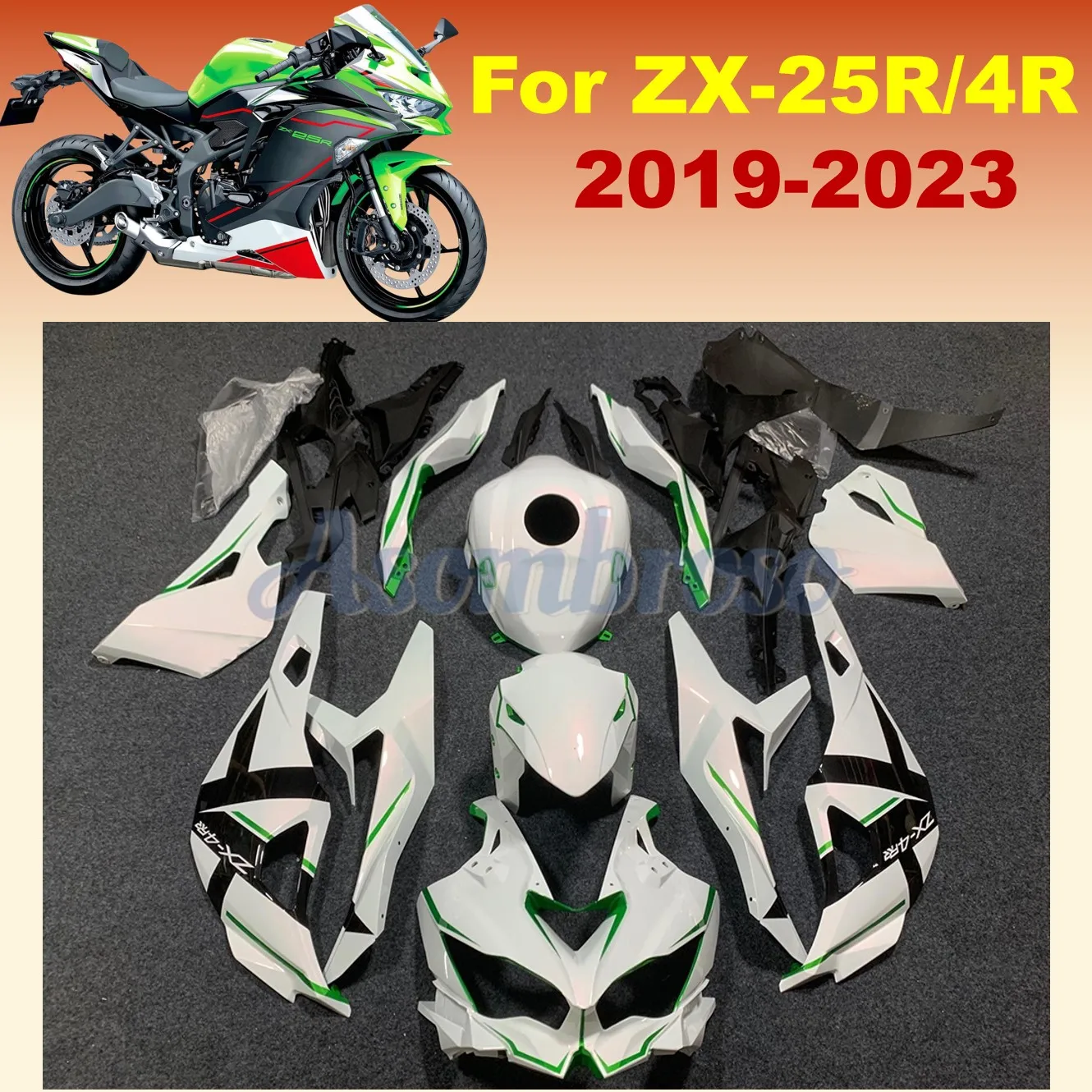 Fit For Kawasaki ZX 25R Ninja ZX-25R 2019 2020 2022 2023 2024 ZX4R Motorcycle Bodywork Full Fairings green white