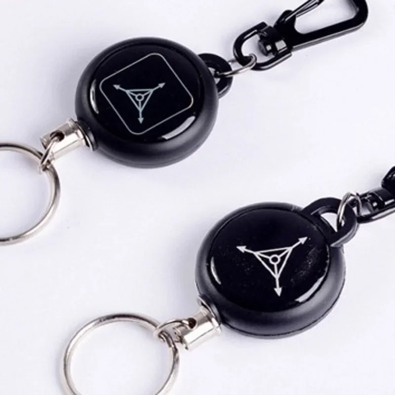 1pc  New Resilience Telescopic Wire Rope Key Ring Anti-lost Anti-theft Telescopic Key Chain Anti-lost Key Chain Easy Pull Buckle