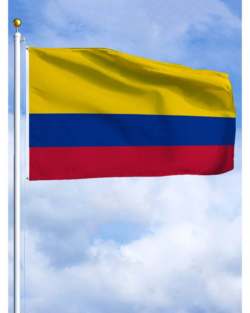 2×3FT The Republic of Colombia Emblem Flag Polyester Printed Banner Tapestry For Decor