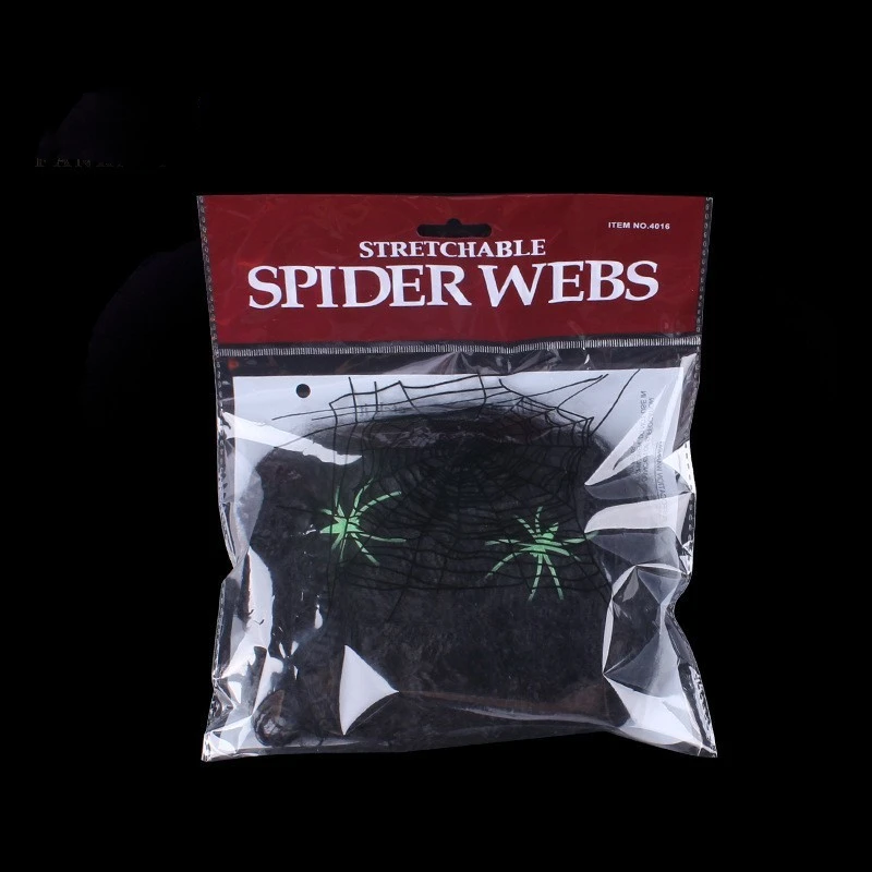 スパイダーウェブシルクハロウィーンの装飾、お化け屋敷のホラー、20g