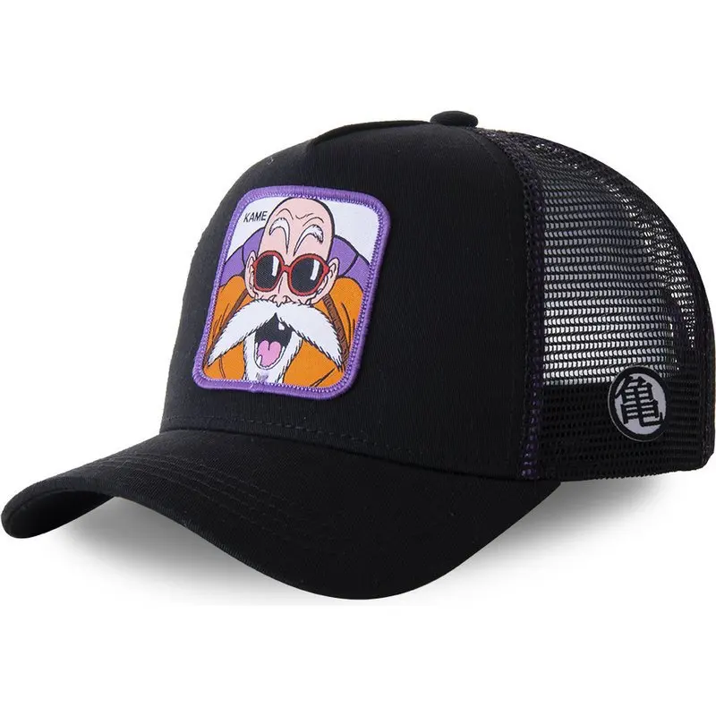 Gorra con visera de Dragon Ball Son Goku para hombre, gorro con visera ajustable de malla para camionero, estilo Hip-Hop, bordado, Verano