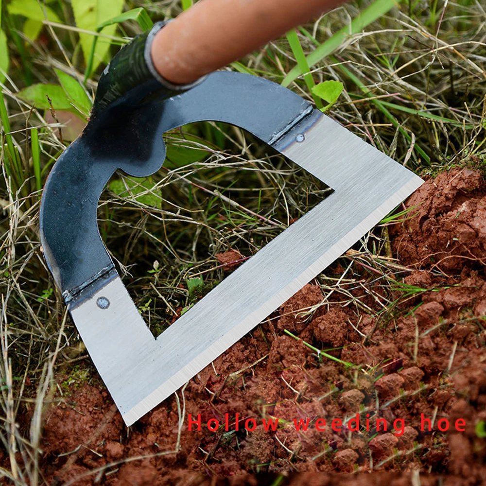 Handheld Holle Schoffel Verdikte Mangaanstaal Landbouw Wieden Schoffel Plant Groente Tuinieren Losmaken Grond Wieden Gereedschap