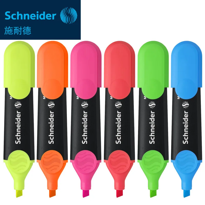 Imagem -02 - Schneider Job 150 Caneta Highlighters Tinta à Base de Água Material Escolar Desenho Marcadores de Escrita Brilhante Pastel Conjunto de Cores