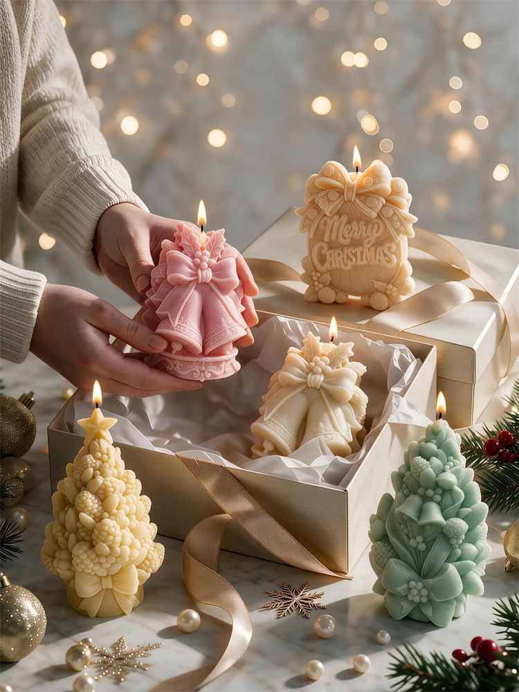 Christmas Bells With Ribbon Ca - Candle Making Soy Wax 评论和价格