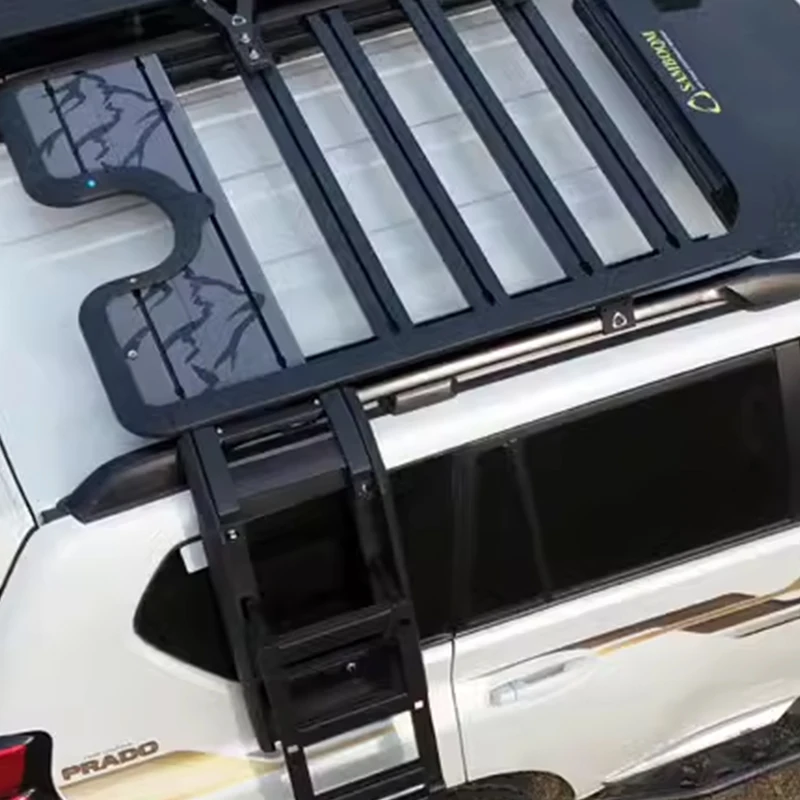 

Modification Land Cruiser LC200 Roof Platform Car Luggage Frame Car Luggage Frame Aluminum Alloy Multi Functional Expansion Carg