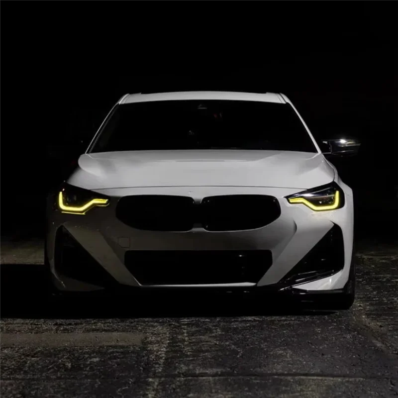 ABPP-LED 모듈 조명 BMW 2 시리즈 G42 M2 G87 M235i M240i 2022-2024 DRL 모듈 용 노란색 천사 눈 LED 보드