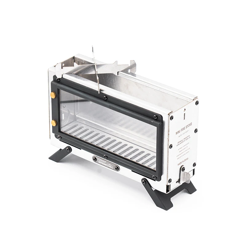 Goout Springhill حفرة نار صغيرة للتخييم في الهواء الطلق موقد الحطب المدمجة المحمولة للطي منضدية حفرة النار موقد الغليان #6