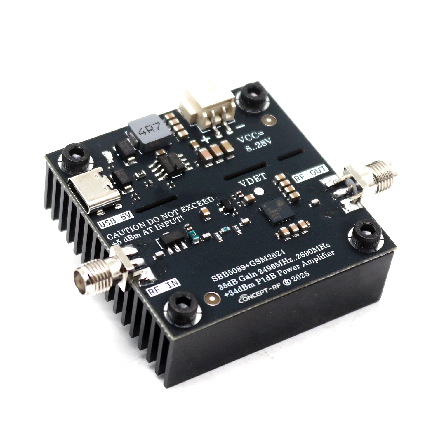 GSM2624 2.4Ghz 2.5W RF POWER Amplifier WIFI PA AMP 35dB Gain Radio Transmitter 2.4G Bluetooth Video Transmission Lora Zigbee view 4