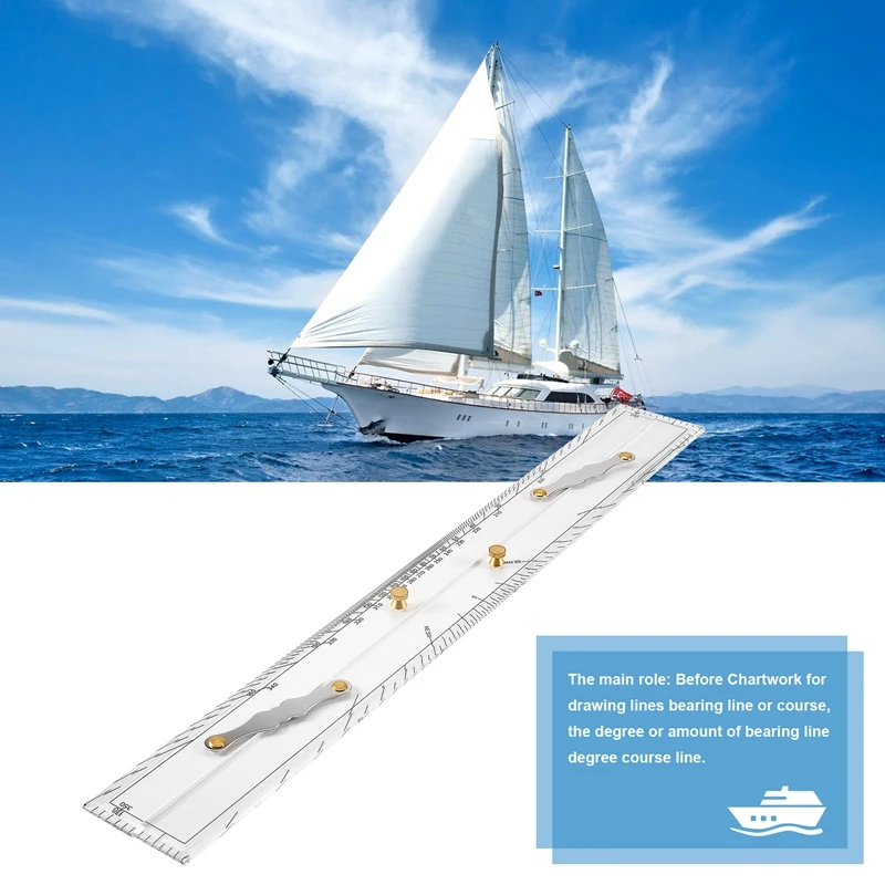 J1UL1N Righello marino Righello parallelo Grafici nautici Righello parallelo Punti di mappatura per tirare Righello parallelo