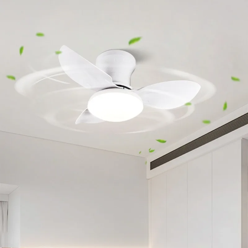 Fan Light New Dining Room Bedroom Balcony Study Silent Frequency Conversion APP Ceiling Fan Ceiling Fan Integrated Chandelier
