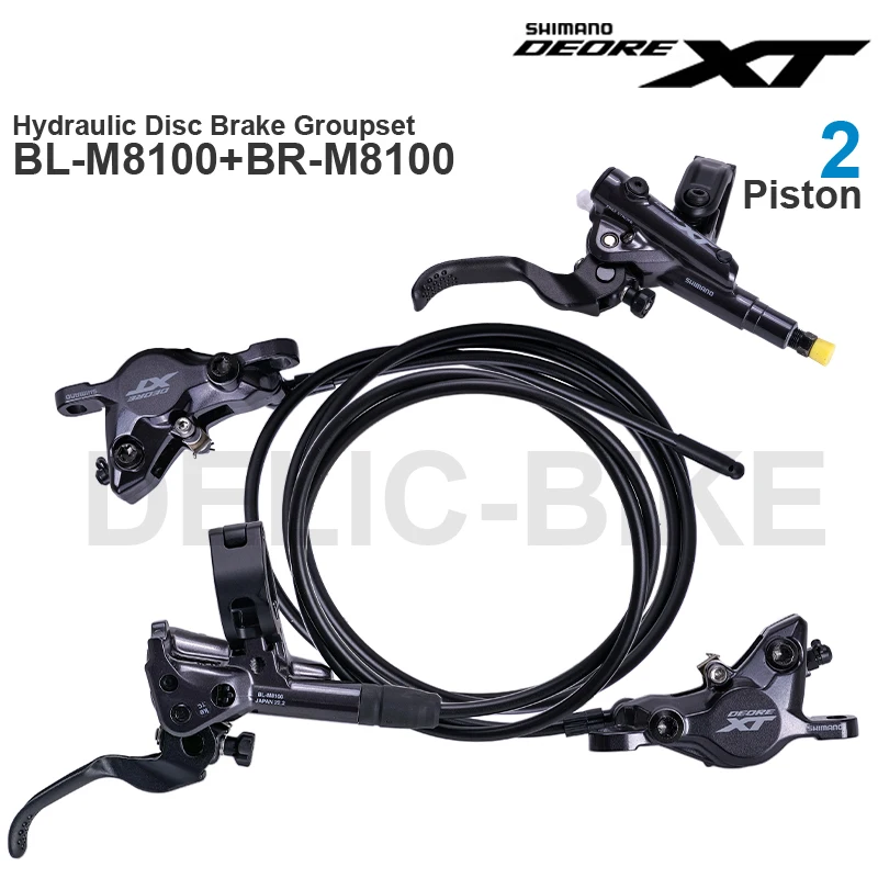 Shimano XT M8100 Hydraulic Brake Groupset BL-M8100 BR-M8100 2 Piston BR-M8120 4 Piston Bicycle Disc Brake for MTB mountain Bikes