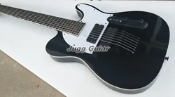 Stephen 7 Strings Black LTD Electric Guitar China EMG Pickups White Pearl Body Binding String Thru Body Bridge Black Hardware