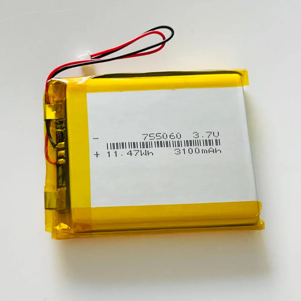 3.7V 3100mAh 755060 Li-Ploymer Battery for ANBERNIC RG353V RG353VS RG406H RG 406H RG353M RG40XX H RG40XXH Handheld Game Console