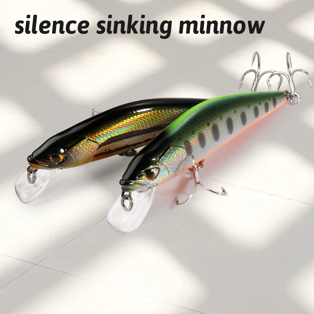 Minnow hundido Señuelo silicona pesca lucio mar - imagen 2