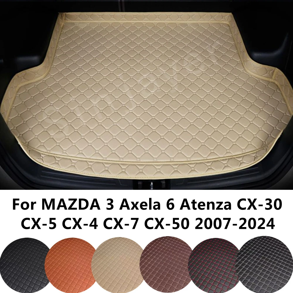 SJ High Side Car Trunk Mat AUTO Tail Boot Cargo Pad Custom Fit для Mazda 3 Axela 6 ATENZA CX-30 CX-5 CX-7 CX4 CX-50 2007-2024