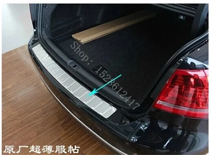 For VW Volkswagen Passat B7 2012 2013-2017 Stainless Door Rear Bumper Protector Sill Trunk Tread Plate Trim Car Accessories view 2