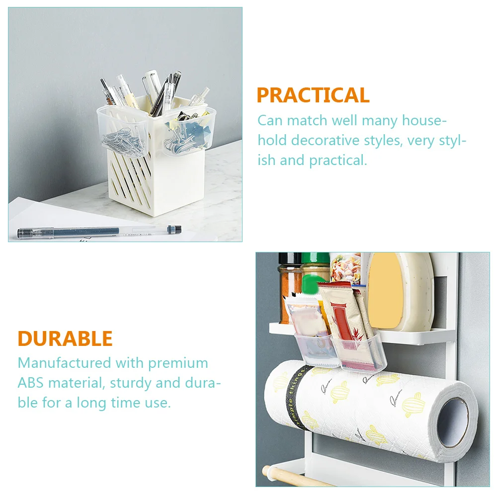 

4 Pcs Containers for Food Refrigerator Condiment Organizer Storage Door Boxes Transparent Side Fridge Bin