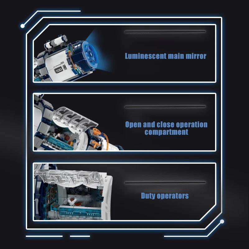 995 Stuks Technische Ruimte Telescoop Bouwstenen Stad Exploratie Telescoop Viewer MOC Bricks Educatief Speelgoed Voor Kinderen Gift