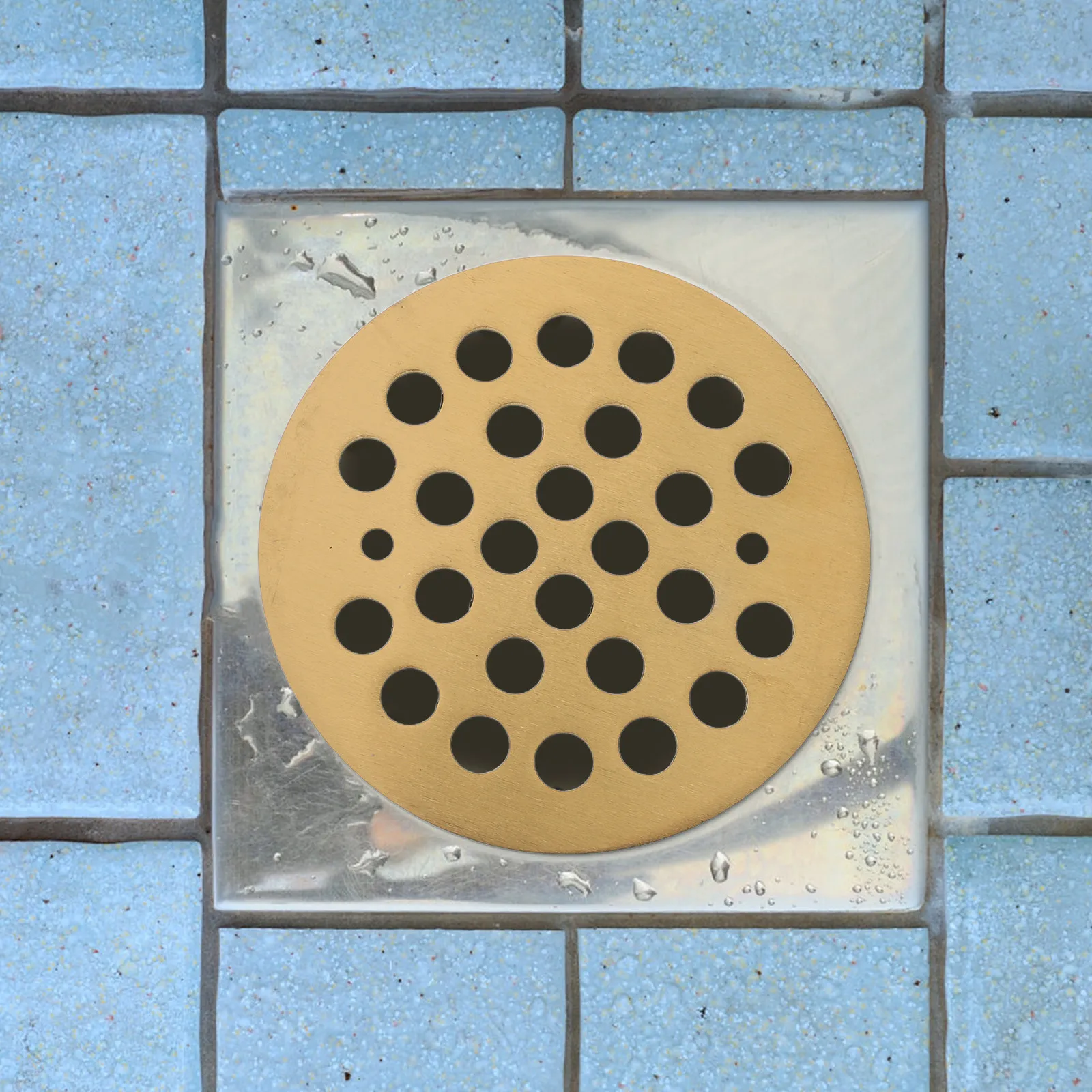Stainless Steel Round Floor Drain Cover 4.21inch Anti Blocking Shower Bathroom Kitchen Sink Strainer Grate Protection