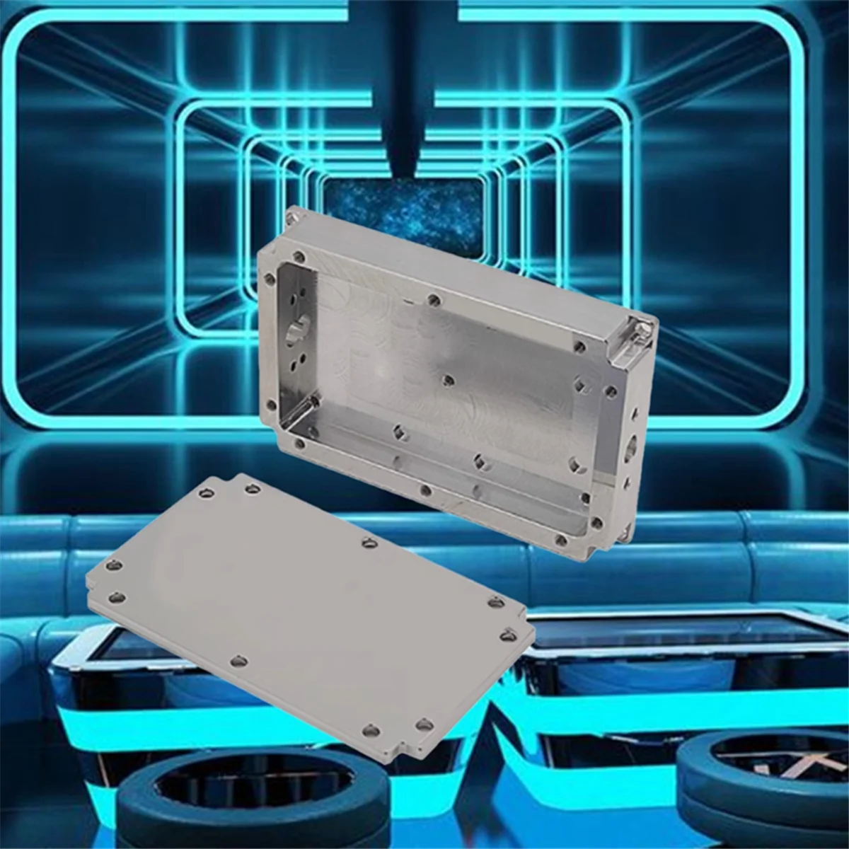 Babq caixa de alumínio blindada caixa rf dissipação de sinal SMA-KFD46 caixa amplificador multifuncional