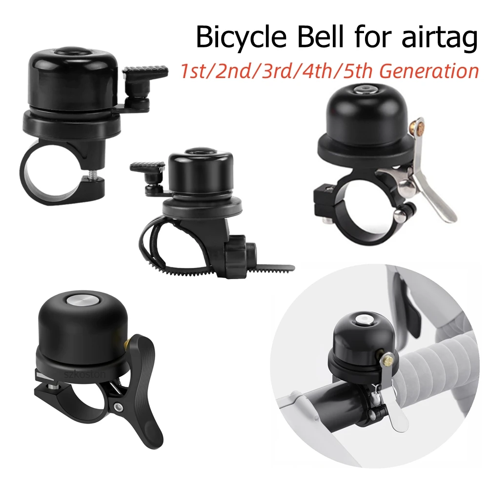 Bicycle Bell 1st/2nd/3rd/4/5th Generation for Airtag Case Waterproof Bike Mount GPS Tracker Anti-lost Holder Bike Accessories