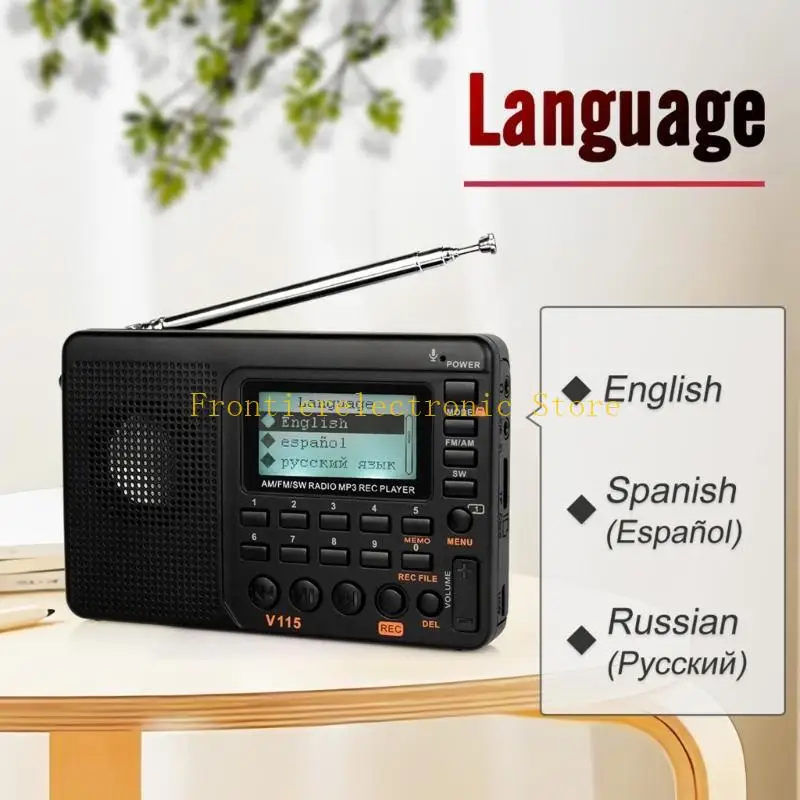 G8DB متعدد الاستخدامات V115 Radio Digital Radio Players/Recorder Full Bands Consempion رائعة للبث المحلي لتسجيل المقابلات
