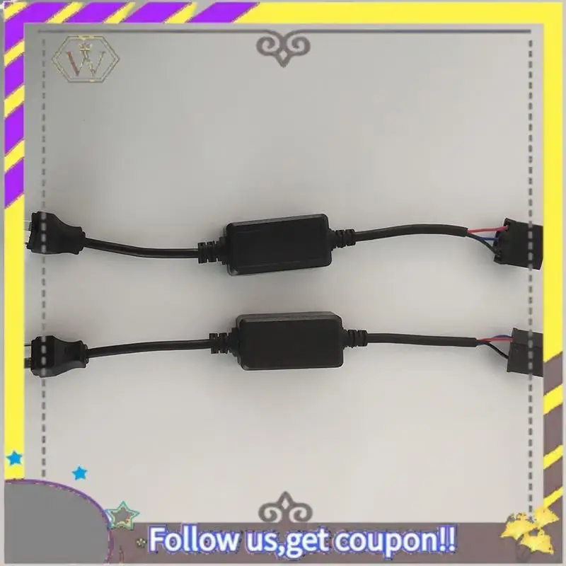 ABXV-Relay H4 Anti Flicker Harness Error Free Decoders Fit 7 Inch H4 LED Headlight For Jeep Wrangler JK Accessories US Plug