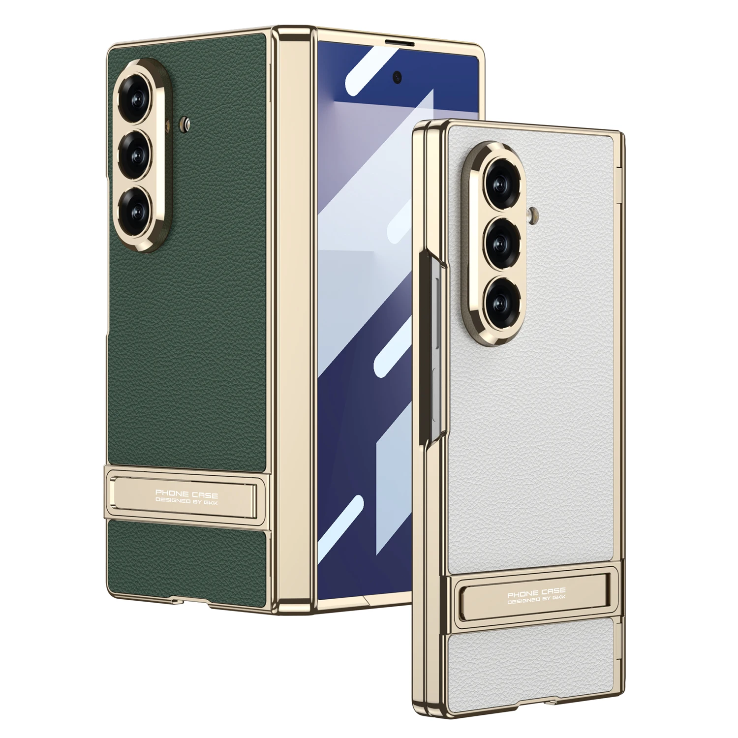 

Leather Case For Samsung Galaxy Z Fold 7 Phone Cover Magnetic Hinge Built-in Screen Protector 360° Full Body Kickstand Funda