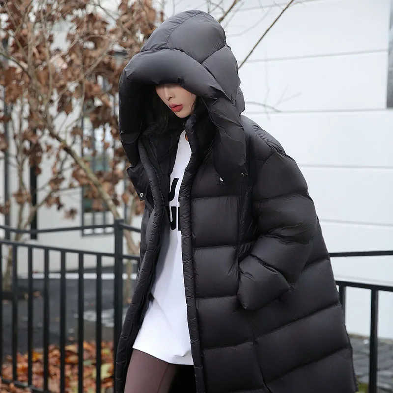 Winter Warm Capuchon Witte Eendendons Zeer Pluizige Vrouwen Donsjack 2025, Nieuwe Hoogwaardige Dikker Leisure Vrouwen Donsjack H502