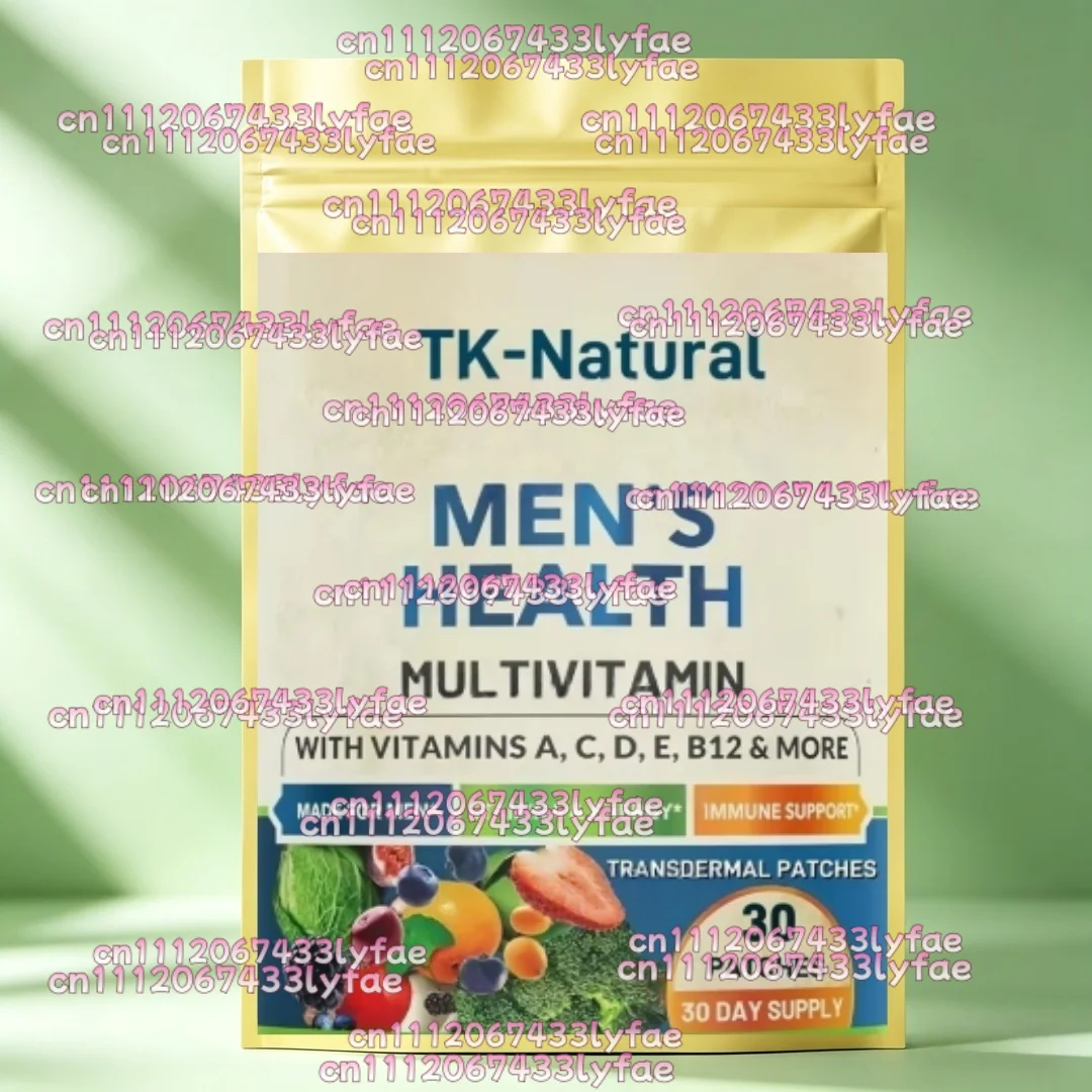 30 Patches Mens Daily Multivitamin Multimineral Transdermal Patches for Energy, Focus, Stamina & Performance.