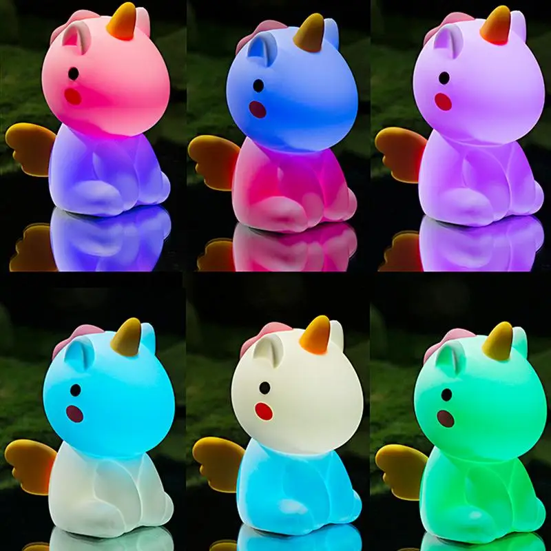 Cute Silicone Lamp Anti-Glare Night Lamp Glowing Children Toy Breastfeeding Nursery Nightlight Night Light Kids Eye Protection