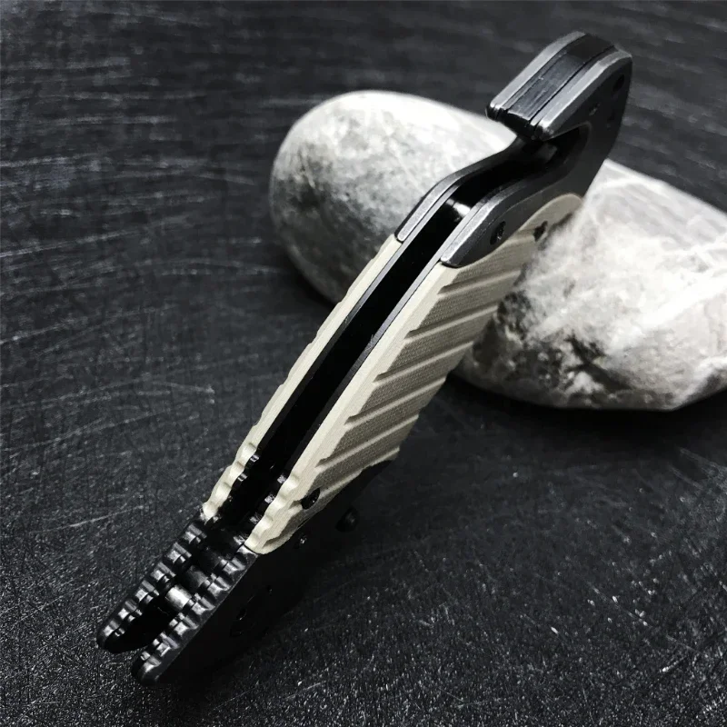 Lâmina dobrável faca de titânio militar acampamento ao ar livre resgate caça sobrevivência utilitário tático bolso ferramenta edc multi facas