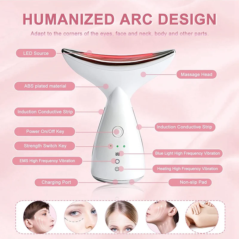 Anti-Aging Facial Neck Eye Device  Massager Beauty Treatment Massager With 3 Massage Modes