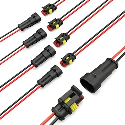 Waterproof 2 Pin Wire Connectors - 20 AWG Automotive Connector Kit for Car, Truck, Motorcycle, and Marine Boat