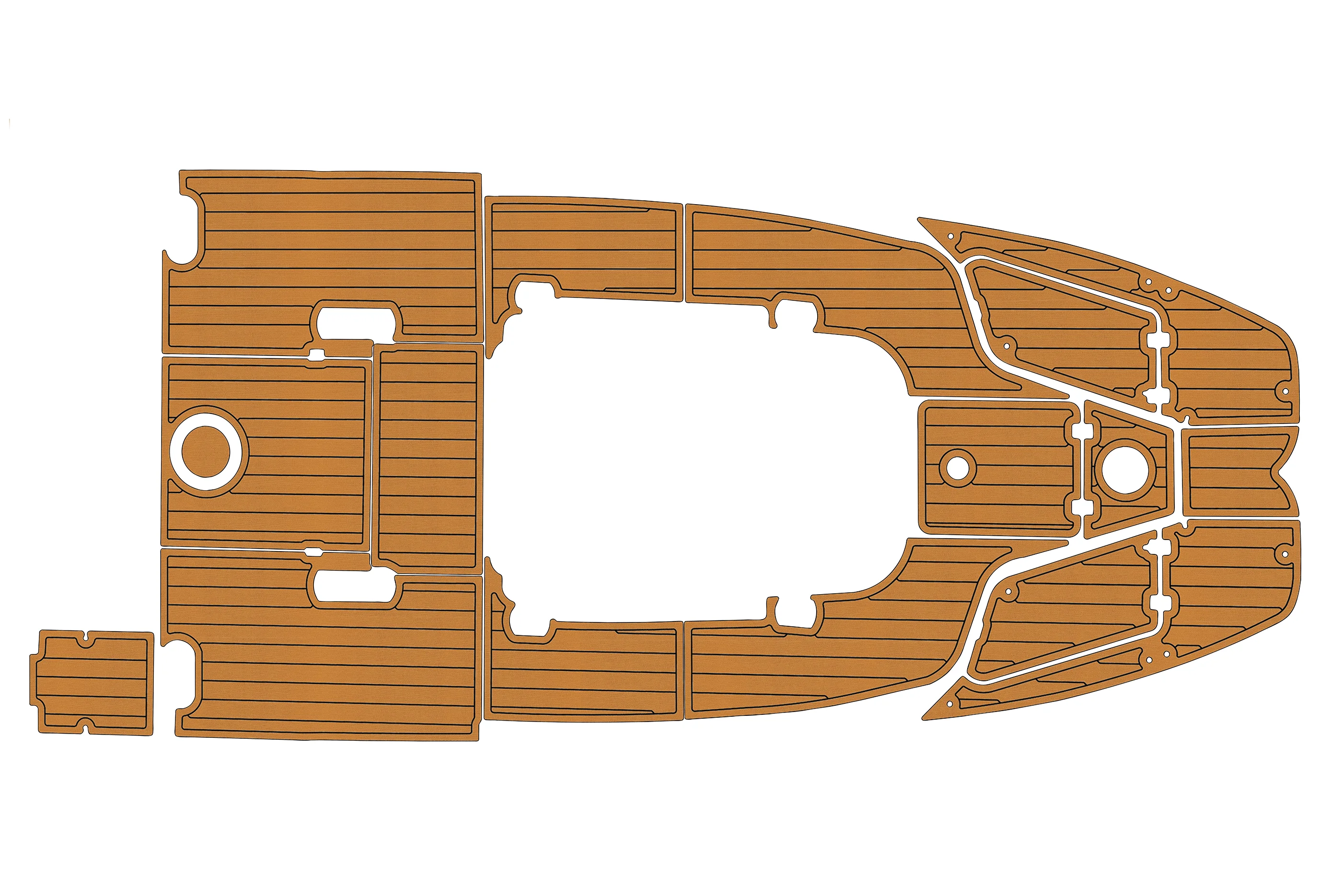 Eva foam Fuax teak seadek marine floor For 2019-2023 Sea Fox 228 commander Cockpit Swim platform 1/4