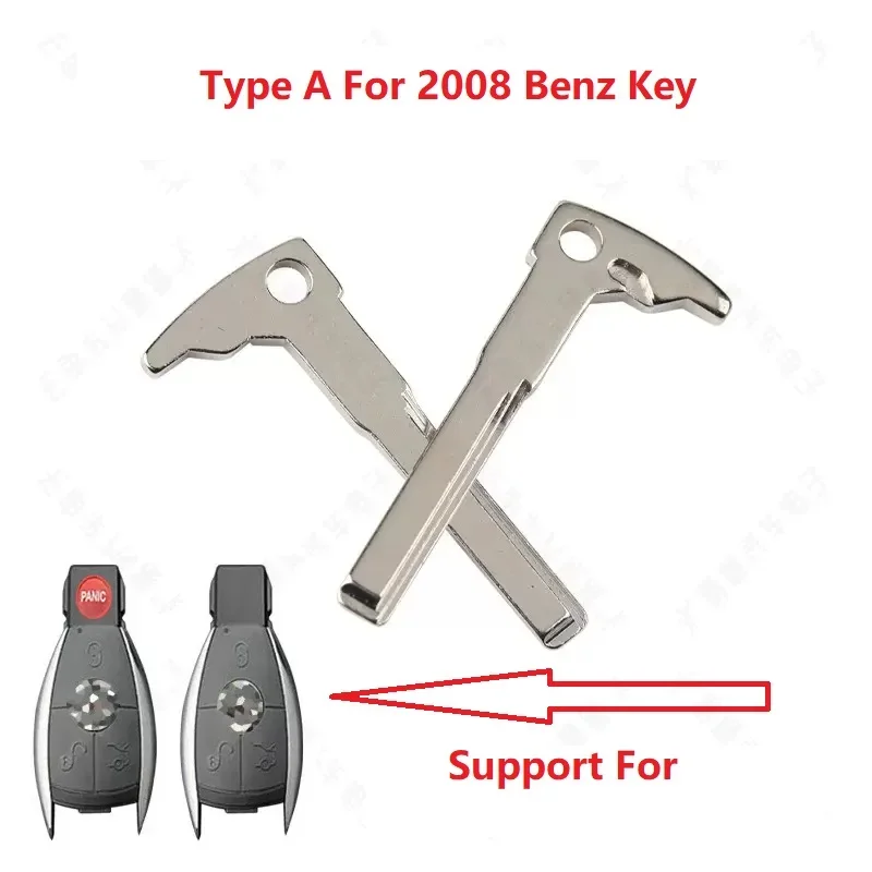 For Mercedes Benz smart card key Blade mechanical key small metal key blank car key locksmith tool