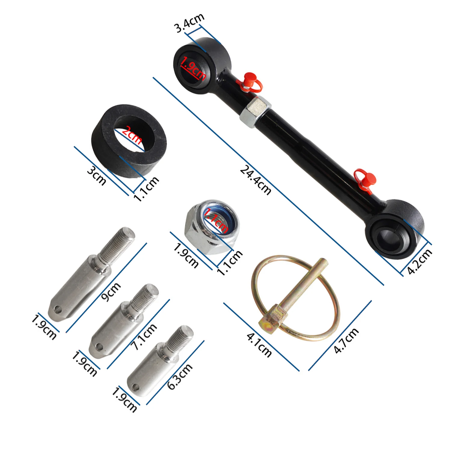 2Pcs New 9.6 inches Front Sway-bar Quicker Disconnect System for 07-18 Jeep Wrangler TJ / 2.5