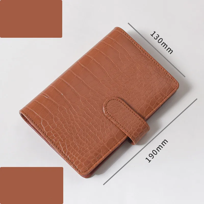A5/A6 PU Bitterkoekje Krokodil Patroon Losbladige Alleen Cover Binder Zuivelreizigers Lederen Notitieboekje