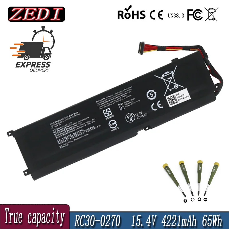 

ZEDI RC30-0270 Laptop Battery for Razer Blade 15 Base Stealth 2018 Series Notebook RZ09-03006 RZ09-0270 RZ09-02705E75-R3U1