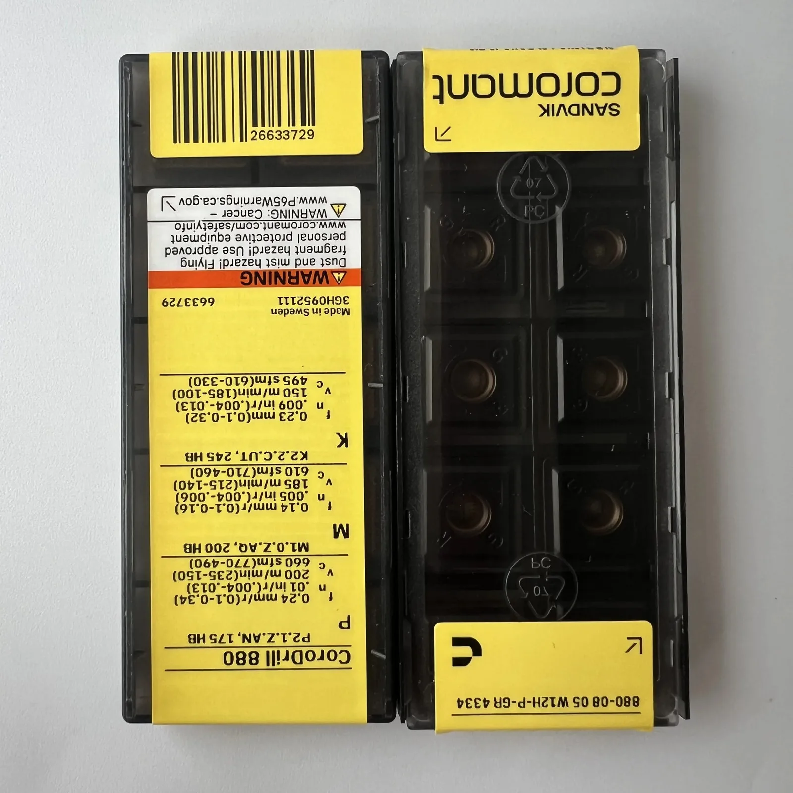 

SANDVIK / 880-0805W12H-P-GR 4334 / Лезвие с ЧПУ из твердого сплава, 10 шт.